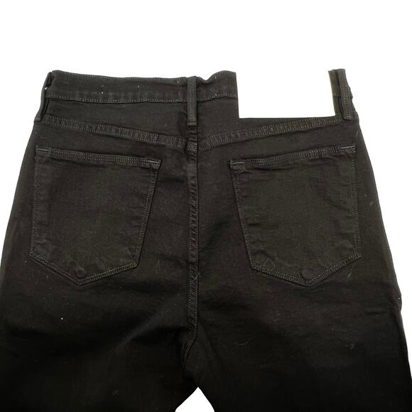 NWT Frame Le High Skinny Front Split Black Size 32 - Picture 5 of 6